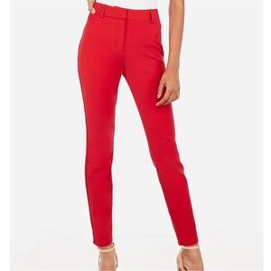 Express Red skinny mid rise pants 2L